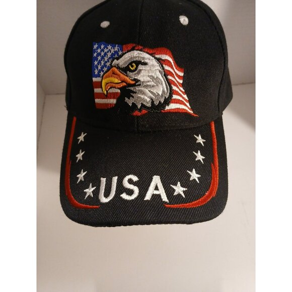 Mens Hat USA American Flag Eagle with Stars and Stripes embroidered Baseball cap - Picture 5 of 8